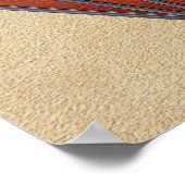 レザーフラワーオンクリームスエード結婚式の引き出物 ポスター (角)