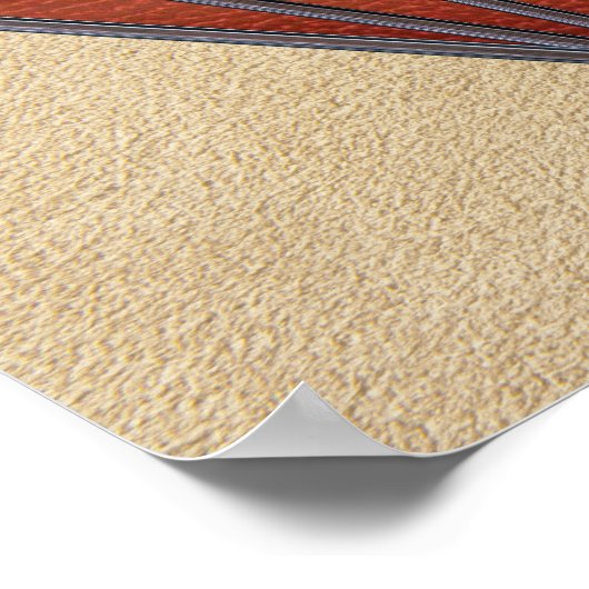 レザーフラワーオンクリームスエード結婚式の引き出物 ポスター (角)