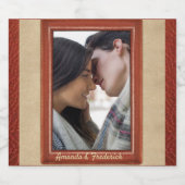 レザーフラワーオンクリームスエード スパークリングワインラベル (シングルラベル)