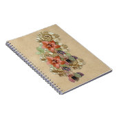 レザーフラワーオンクリームスエード ノートブック (右側)