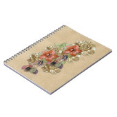 レザーフラワーオンクリームスエード ノートブック (左側)