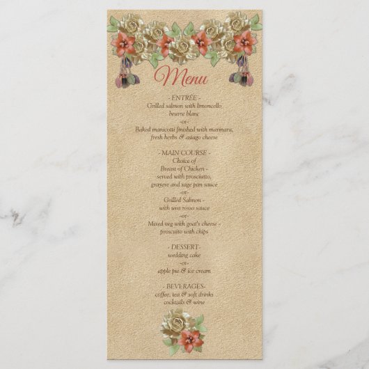 レザーフラワーオンクリームスエード メニュー (正面)