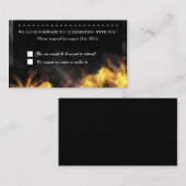 レザーフレイムス&スタッドRSVP披露宴カード エンクロージャーカード (正面/裏面)