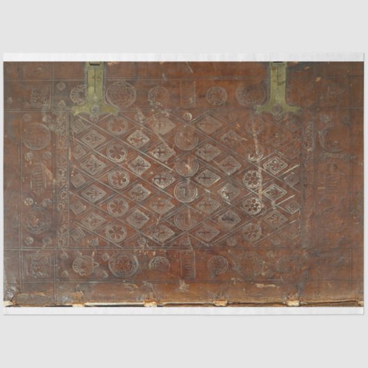 レザーブックカバーのデカップージ紙 薄葉紙 (正面)