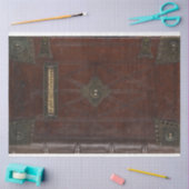 レザーブックカバーのデカップージ紙 薄葉紙 (クラフト)