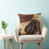 レザーブラウンケースのヴィンテージアナログカメラ クッション (椅子)