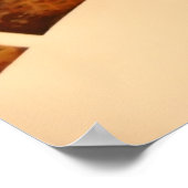 レザーブラウンケースのヴィンテージアナログカメラ ポスター (角)