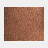 レザーブラウン構造服 フリースブランケット (正面(横))