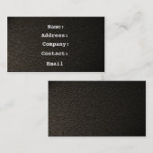 レザーブラック –  名刺 (正面/裏面)