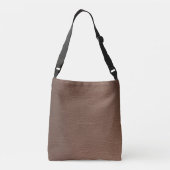 レザーブルータータンチェック布ワニ皮 クロスボディバッグ (裏面)