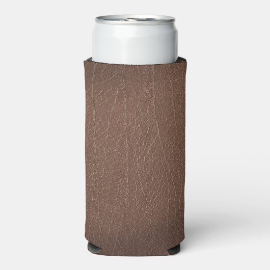 レザーブルータータンチェック布ワニ皮 スリム缶クーラー (Seltzer正面)