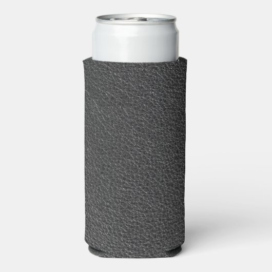 レザーブルータータンチェック布ワニ皮 スリム缶クーラー (Seltzer裏面)