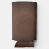 レザーブルータータンチェック布ワニ皮 スリム缶クーラー (裏面)