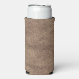 レザーブルータータンチェック布ワニ皮 スリム缶クーラー