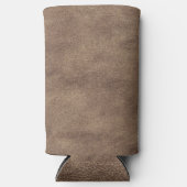 レザーブルータータンチェック布ワニ皮 スリム缶クーラー (正面)