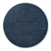 レザーブルータータンチェック布ワニ皮 セラミックノブ (正面)