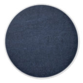 レザーブルータータンチェック布ワニ皮 セラミックノブ (正面)