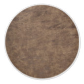 レザーブルータータンチェック布ワニ皮 セラミックノブ (正面)