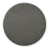 レザーブルータータンチェック布ワニ皮 セラミックノブ (正面)