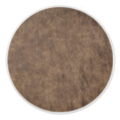 レザーブルータータンチェック布ワニ皮 セラミックノブ (正面)