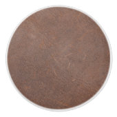 レザーブルータータンチェック布ワニ皮 セラミックノブ (正面)