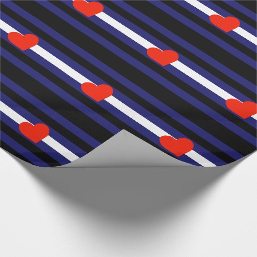 レザープライドストライプのハート水平 – 2014 PRID ラッピングペーパー (角)