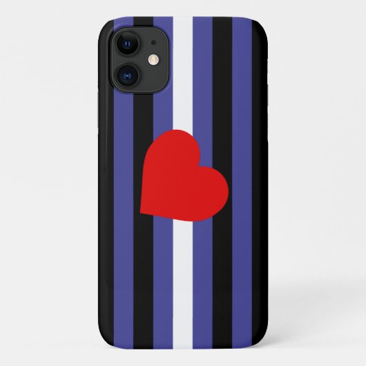 レザープライドフラグとハート Case-Mate iPhoneケース (裏面)