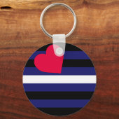 レザープライドフラグキーチェーン キーホルダー (正面)