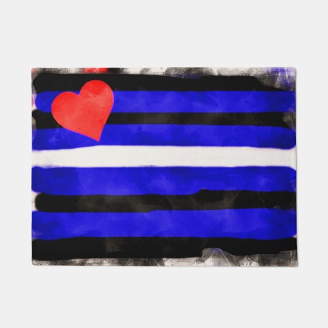 レザープライド旗 ドアマット (正面)