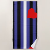 レザープライド旗 ビーチタオル (正面)