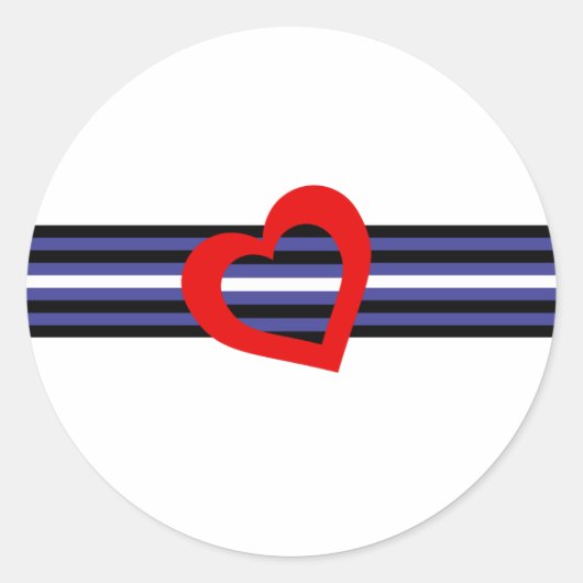 レザープライド旗 ラウンドシール (正面)