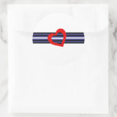 レザープライド旗 ラウンドシール (バッグ)