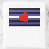 レザープライド旗 長方形シール (バッグ)