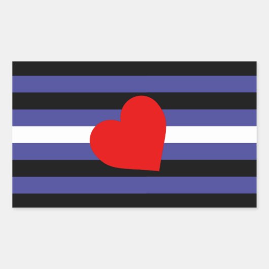 レザープライド旗 長方形シール (正面)