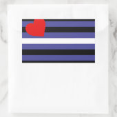 レザープライド旗 長方形シール (バッグ)