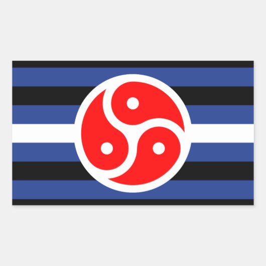 レザープラクティスプライドフラグ 長方形シール (正面)