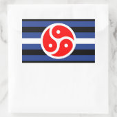 レザープラクティスプライドフラグ 長方形シール (バッグ)