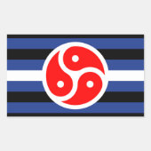 レザープラクティスプライドフラグ 長方形シール (正面)