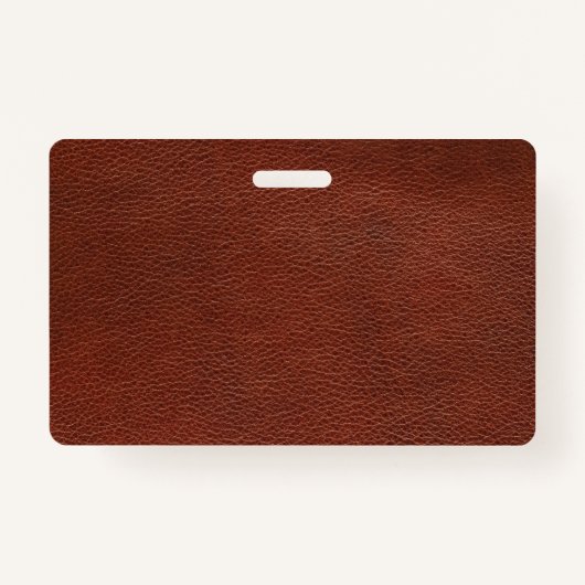 レザープラスチックバッジ – 水平 バッジ (正面)