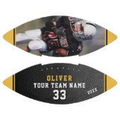 レザープリントイエロープレイヤー名番号チームフォト アメリカンフットボール (パネル)