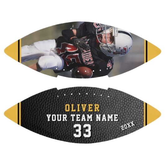 レザープリントイエロープレイヤー名番号チームフォト アメリカンフットボール (パネル)
