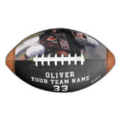 レザープリントオレンジプレーヤー名番号チームフォト アメリカンフットボール (正面)