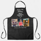 レザープリントハッピーバースデーグランドパ3枚の写真 エプロン (正面)