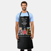レザープリントハッピーバースデーグランドパ3枚の写真 エプロン (着用した状態)