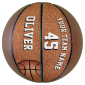 レザープリントプレイヤー名チーム番号 バスケットボール (縦)