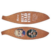 レザープリント最高のパパエバー2フォトコラージュ バスケットボール (パネル)