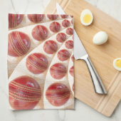 レザーボールリズムクリケットボール:リズミカル配列 キッチンタオル (四つ折り)