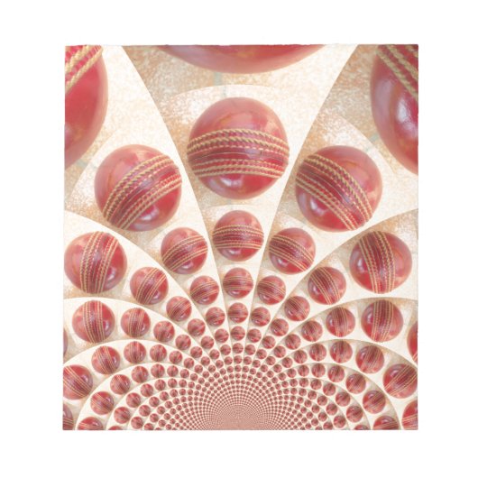 レザーボールリズムクリケットボール：リズミカル配列 ノートパッド (正面)