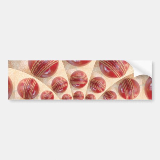 レザーボールリズムクリケットボール：リズミカル配列 バンパーステッカー (正面)