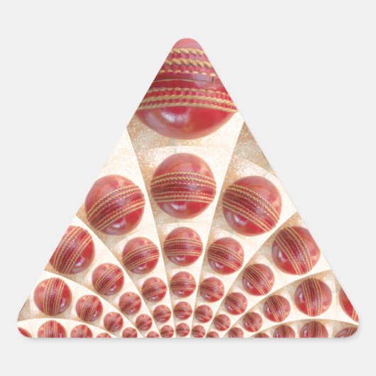 レザーボールリズムクリケットボール:リズミカル配列 三角形シール (正面)